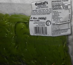 Gustaf’s Pickle Flavor Licorice Laces 2 Pounds (908g)