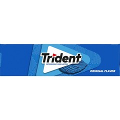 Trident Original Flavor Sugar-Free Chewing Gum, 14 Count (Pack of 12), White