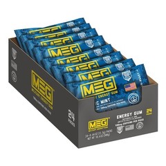 MEG – Military Energy Gum | 100mg of Caffeine 5 Count (Pack 24), Coffee