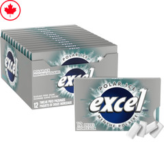 Excel Sugar-Free Polar Ice Gum – 12 Pack (12 Pieces Each) Fresh from Canada