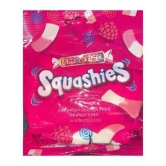 2 Bags Smarties Squashies Raspberry & Cream Flavored Foam Candy Peg Bag