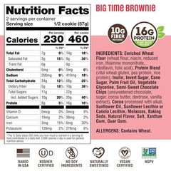 Lenny & Larry’s The Complete Cookie Big Time Brownie 4 oz 12 Pack Each (Pack 3)