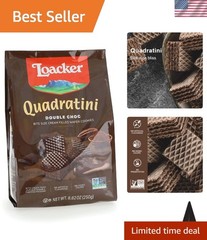 Delight in Natural Quadratini Double Choc Wafer Cookies – 8.82oz for Everyone