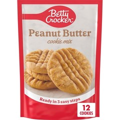 Betty Crocker Peanut Butter Cookie Mix, Makes twelve (12) 2-inch Cookies, 7.2 oz
