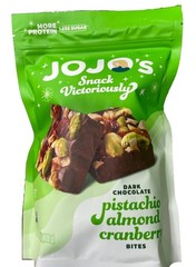 2-PACK JOJO’s Organic Dark Chocolate Pistachio Almond Cranberry Bites 14.4 oz ea