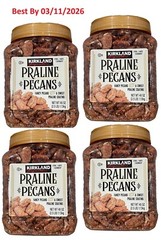 4-PACK Kirkland Signature Praline Pecans 40 Oz each pack, Total 10 Lb