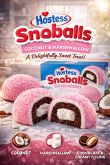 Hostess Snowballs, Pink, 6ct, 10.5oz Carton FREE SHIPPING