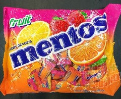 2 x 100Tablets Mentos Fruit Mix Chewy Dragees Candy 270g