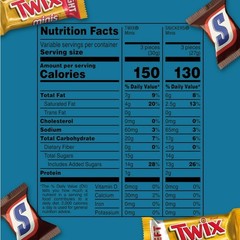 Snickers & Twix Minis Milk Chocolate Bars Variety pack, Party Size – 23.19 oz