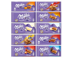 Milka Chocolate Assortment Variety Chocolate 10 Bars – Randomly Selected
