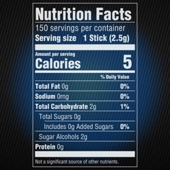 5 Gum Peppermint Cobalt Sugar Free Chewing Gum 15 Pack of 10 Stick Packs