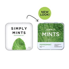 SIMPLY MINTS Natural Peppermint Breath Mints, 6 Pack 180 Pieces, Made With Re…