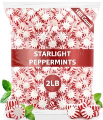 Bulk Starlight Peppermints Hard Candy – Approx. 180 Pieces, 2 lb Bag – Indivi…