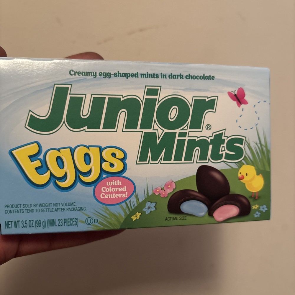Junior Mints 3.5 oz EGGS with Colored Centers in Dark Chocolate Easter