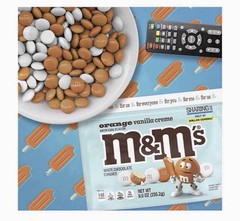 M&M’S Orange Vanilla Crème White Chocolate Candy, Sharing Size, 9 oz