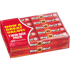 Cinnamon Chewing Gum Bulk Packs 5 or 15 sticks/Pak in 3-6-10 or 40 Pack Options