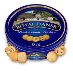 Royal Dansk Danish Cookies Tin butter 12 Ounce-NEW