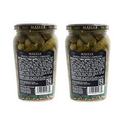 Maille Pickles 2 count Cornichons Original 13.5 Fl Oz (Pack of 2), Green
