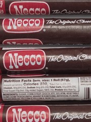 Necco Wafers Original Chocolate Flavored Hard Candy Rolls Bundle of 6 Rolls 2oz