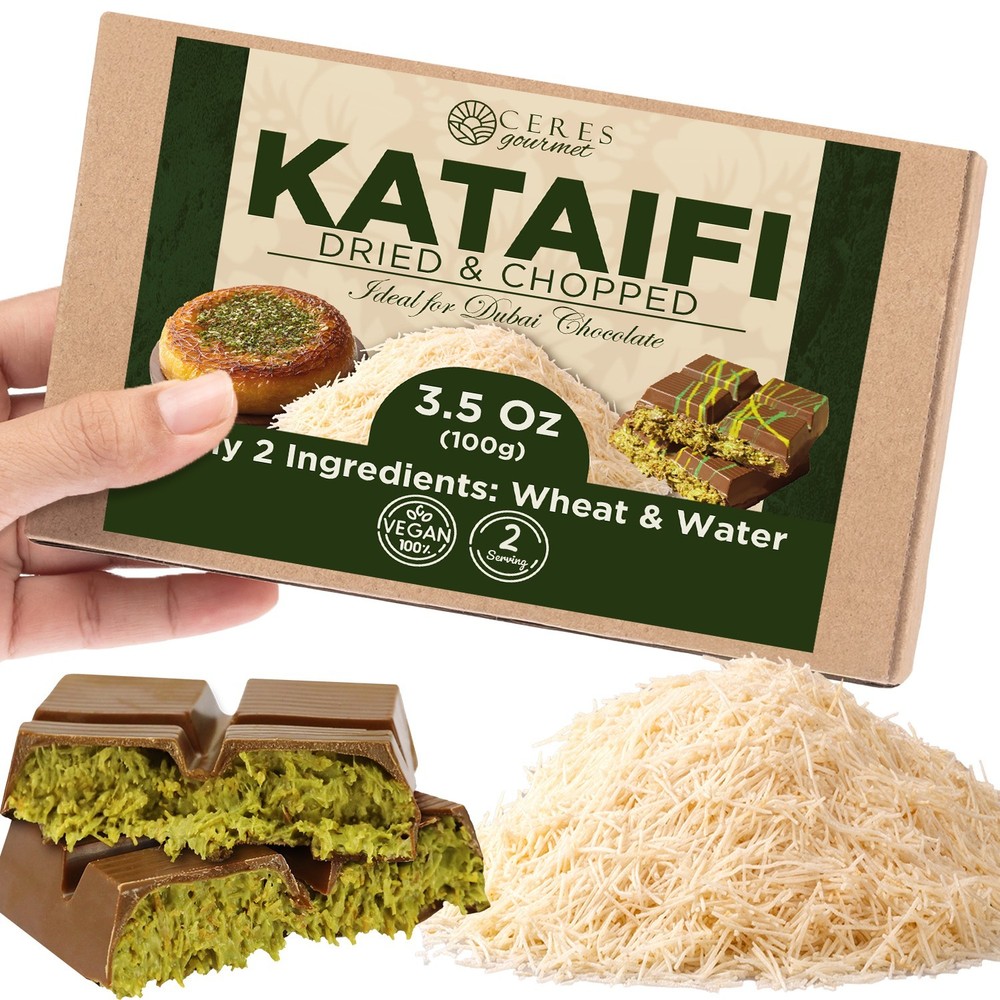 Dried Kataifi (3.5 oz), Kataifi Shredded Fillo Dough for Dubai Chocolate