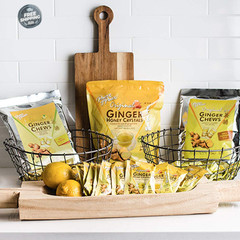Original Ginger Chews, 1 Lb. – Candied Ginger – Candy Pack – Ginger Chews Candy