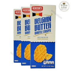 Benton’s Belgian Butter Waffle Crisps with Pure Butter 3.52 oz Pack of 3 Cookies