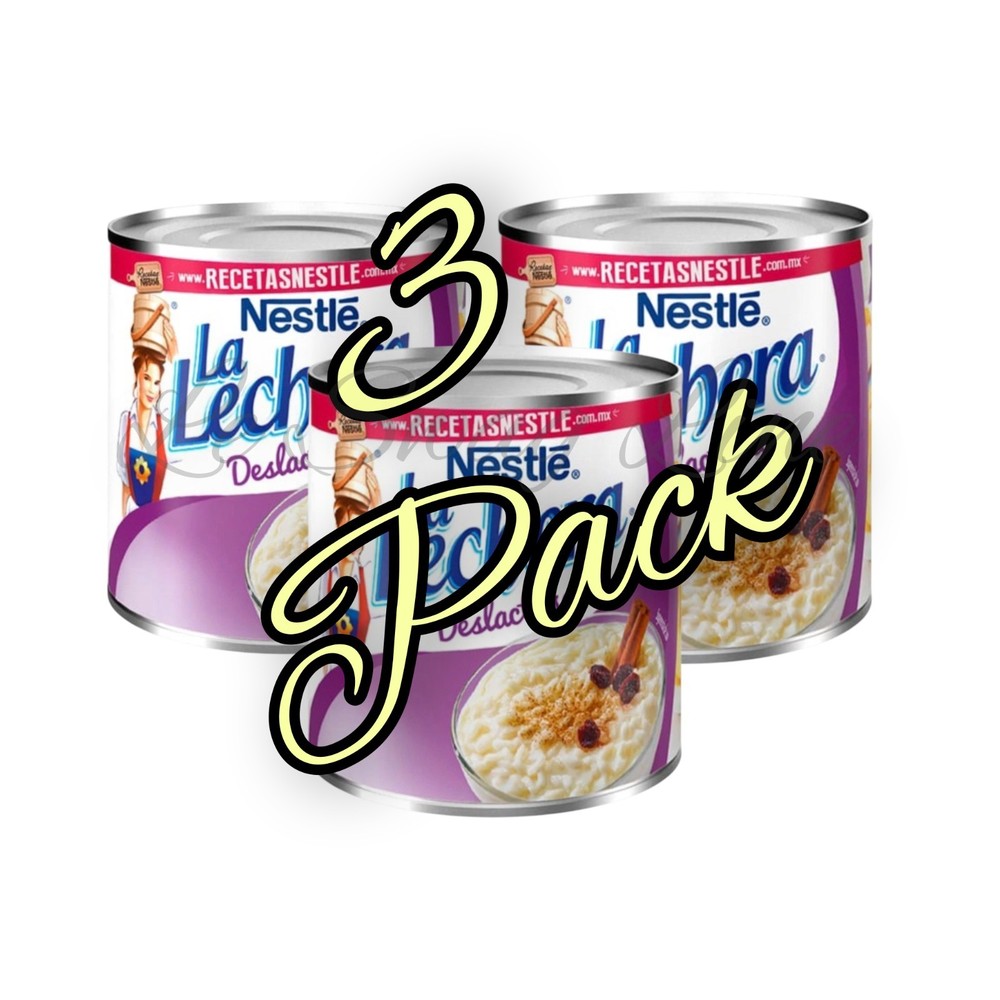 3 Pack Nestle La Lechera Deslactosada Sweetened Condensed Non Lactose Milk 370g
