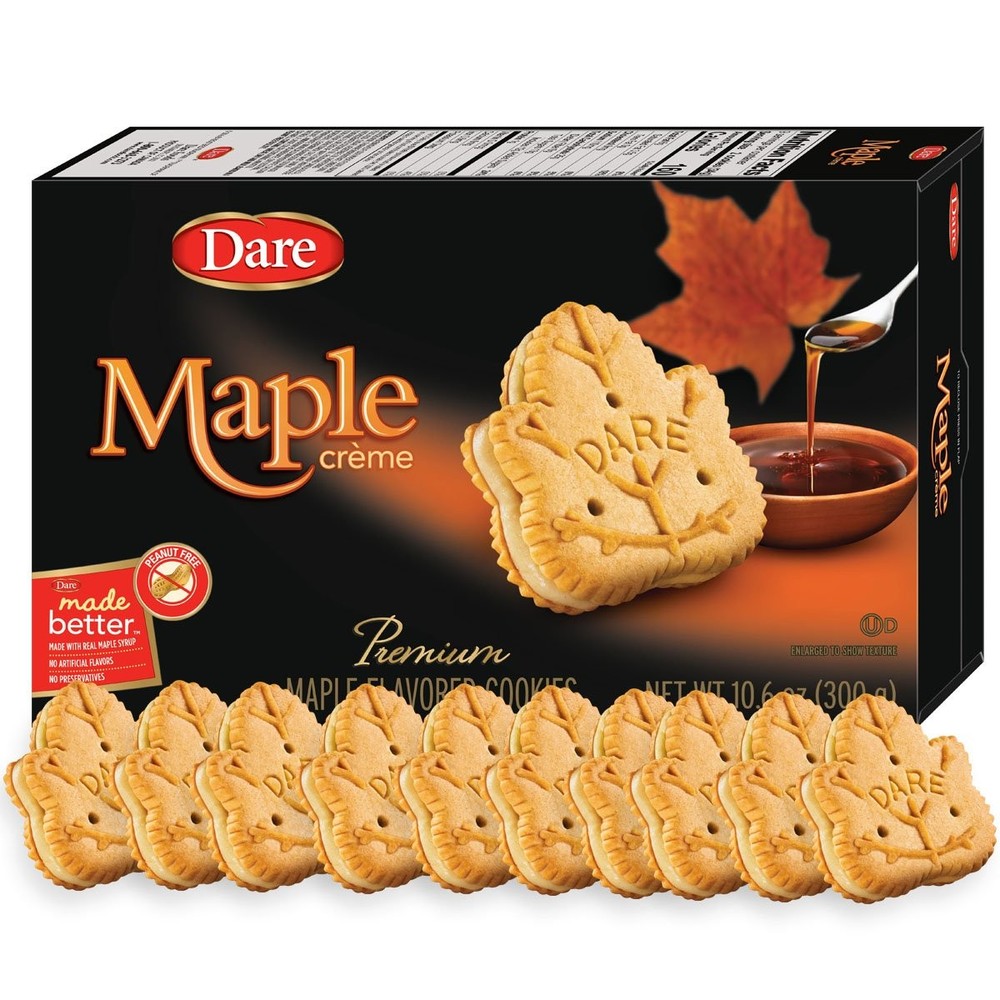 Dare Maple Leaf Crème Cookies – Classic Canadian Cookie Made with Real Maple…
