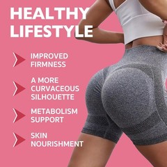 60 Counts BBL Gummies for Bigger Butt Growth and Hips, Herbal Extracts for Women