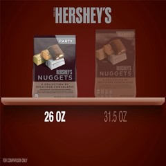 HERSHEY’S NUGGETS Assorted Chocolate Candy Party Pack, 26 oz