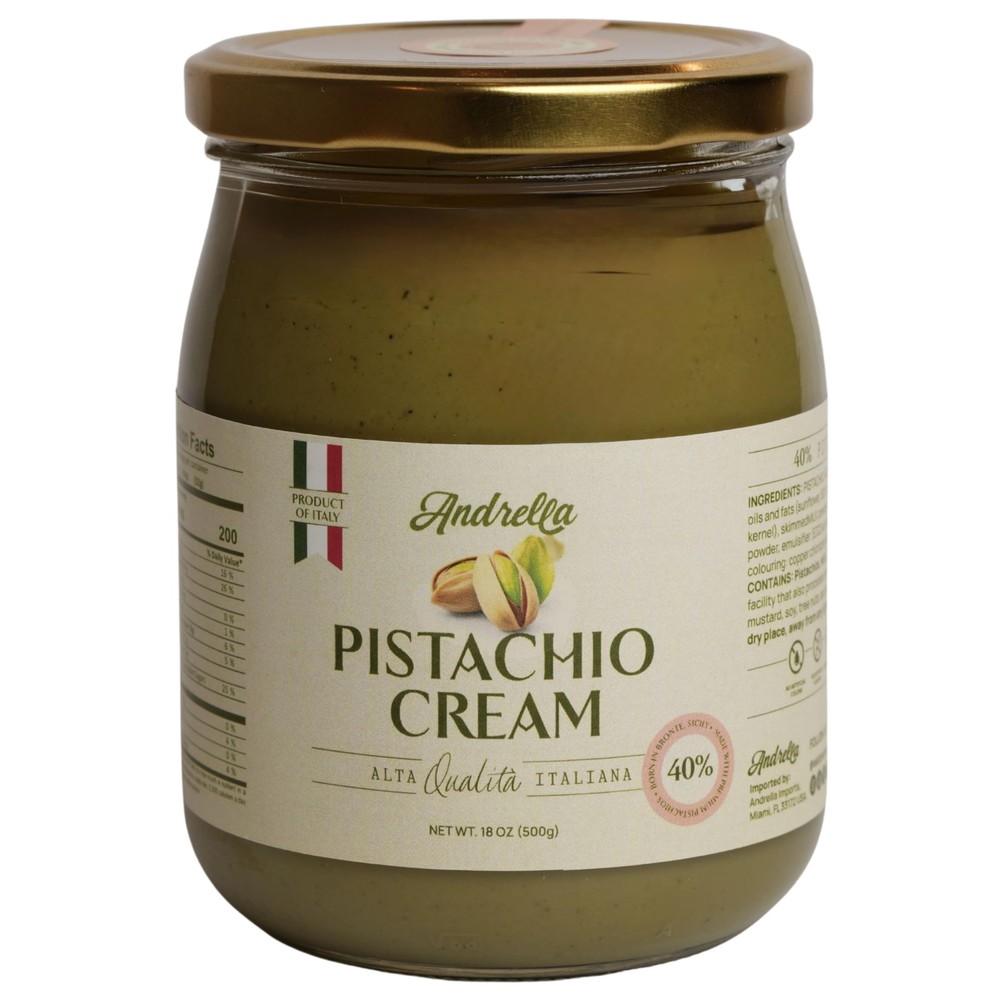 500g 18 oz Premium Sicilian Pistachio Cream 40% – Italian Pistachio Spread –…