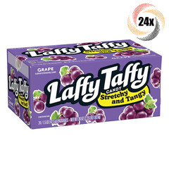 Full Box 24x Bars | Laffy Taffy Grape Candy Bar Stretchy & Tangy | 1.5oz |