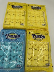 Qty 4- Peeps Marshmallow Easter Bunnies 12ct. 4.5oz Each (BB 02/2027) Over 1 Lb