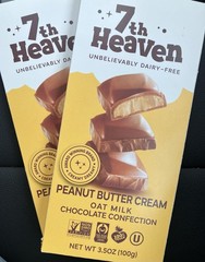 7th Heaven Non-Dairy Peanut Butter Cream Oat Milk Chocolate Confection 2 Pack