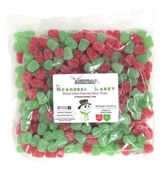 YANKEETRADERS® Red and Green Jelly Spice Drops 2 lb Bag ~ FREE SHIPPING