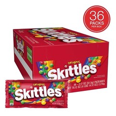 SKITTLES Original Summer Chewy Candy Packs, 36 Ct Bulk Candy Box
