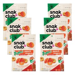 Snak Club Tajin Peach Rings Gummy Candy Fruit Candy Gummies Chili And Lime