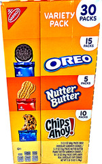 Nabisco Cookie Variety Pack with Oreo Chips Ahoy Nutter Butter 30 Packs