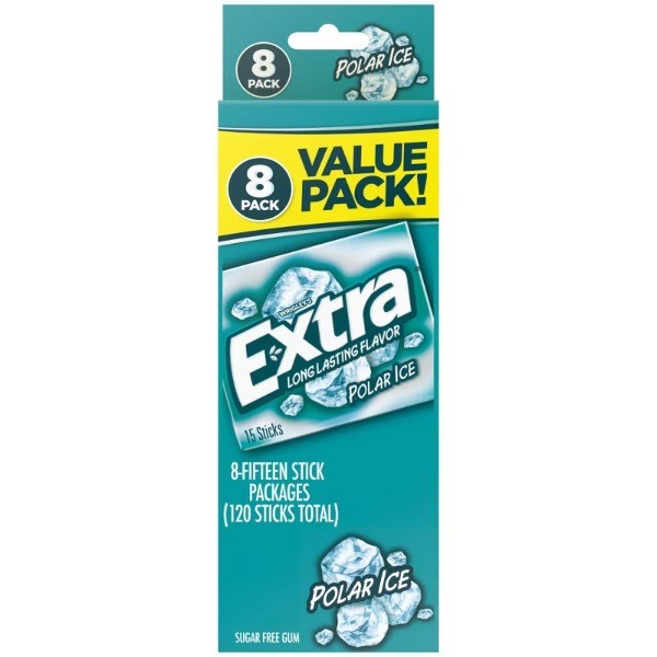 Sugar-Free Polar Ice Gum Value Pack – 15ct/8pk