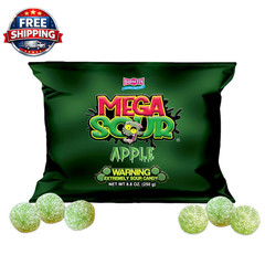 Mega Sour Apple Fizz Candy 250G – Handmade British Hard Sweets – Extreme Sour Ca