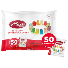 Albanese World’S Best 12 Flavor Gummi Bear Cubs | 50-0.5Oz Snack Packs of Candy
