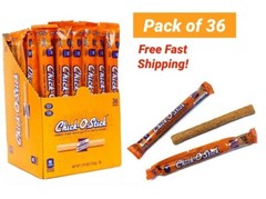 Chick O Stick Vegan Gluten Free Candy Crunchy Peanut Butter 36 Medium Rolls .7oz