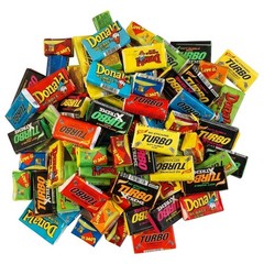 GRAND MIX bubble gum – Donald, Turbo, Turbo Xtreme, Love Is all Flavors – 80pcs