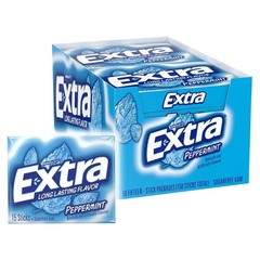 Extra Gum Peppermint Chewing Gum- 15 piece pks. – 10 ct – 2 BOXES