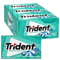 Bubblegum Sugar Free Gum, Travel Accessories, 12 Packs of 14 Pieces (168 Total P