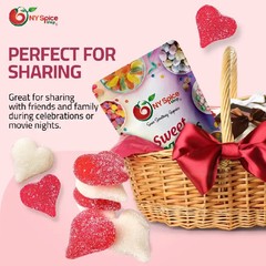 Red & White Sour Gummy Hearts – Premium Candies by NY Spice