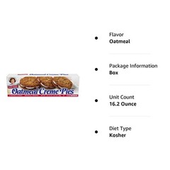 Little Debbie Oatmeal Creme Pies, 12 Individually Wrapped creme pies, 16.2 Ounce