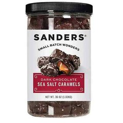 3-Pack Sanders Dark Chocolate Sea Salt Caramels, 36 oz each jar