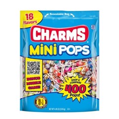 Charms Mini Pops 400 Count Assorted Lollipops 18 Flavors Party Candy