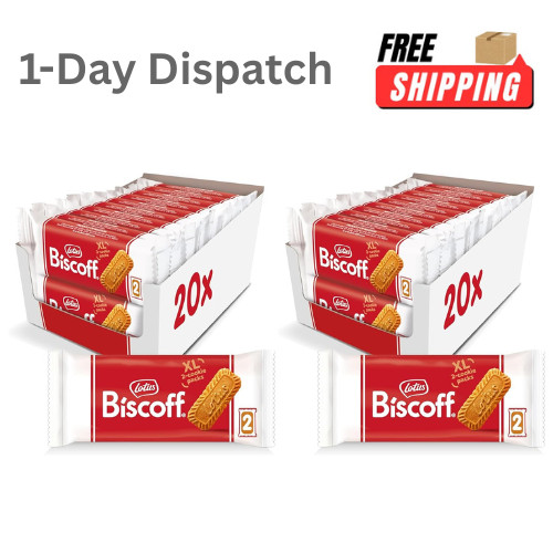 Lotus Biscoff Cookies 40 Pack Caramelized Biscuit Snack Vegan Belgium 0.9oz